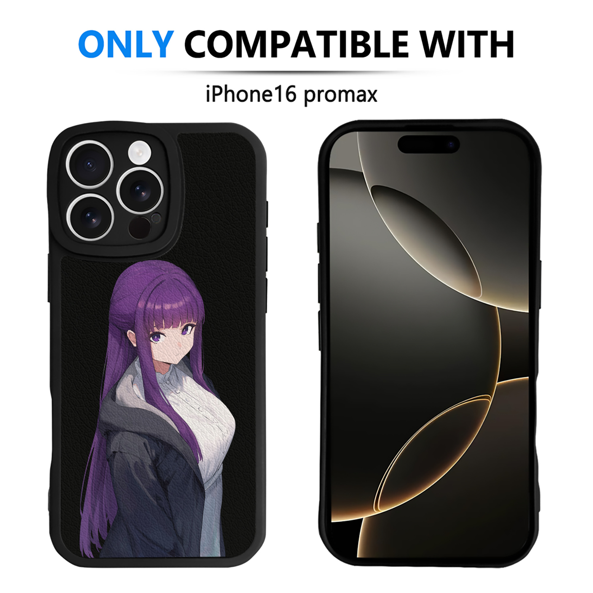 （画像用） 葬送のフリーレン Frieren 【iPhone 16シリーズ対応】シリコンスマホケース（レザー調） 材質：シリコン